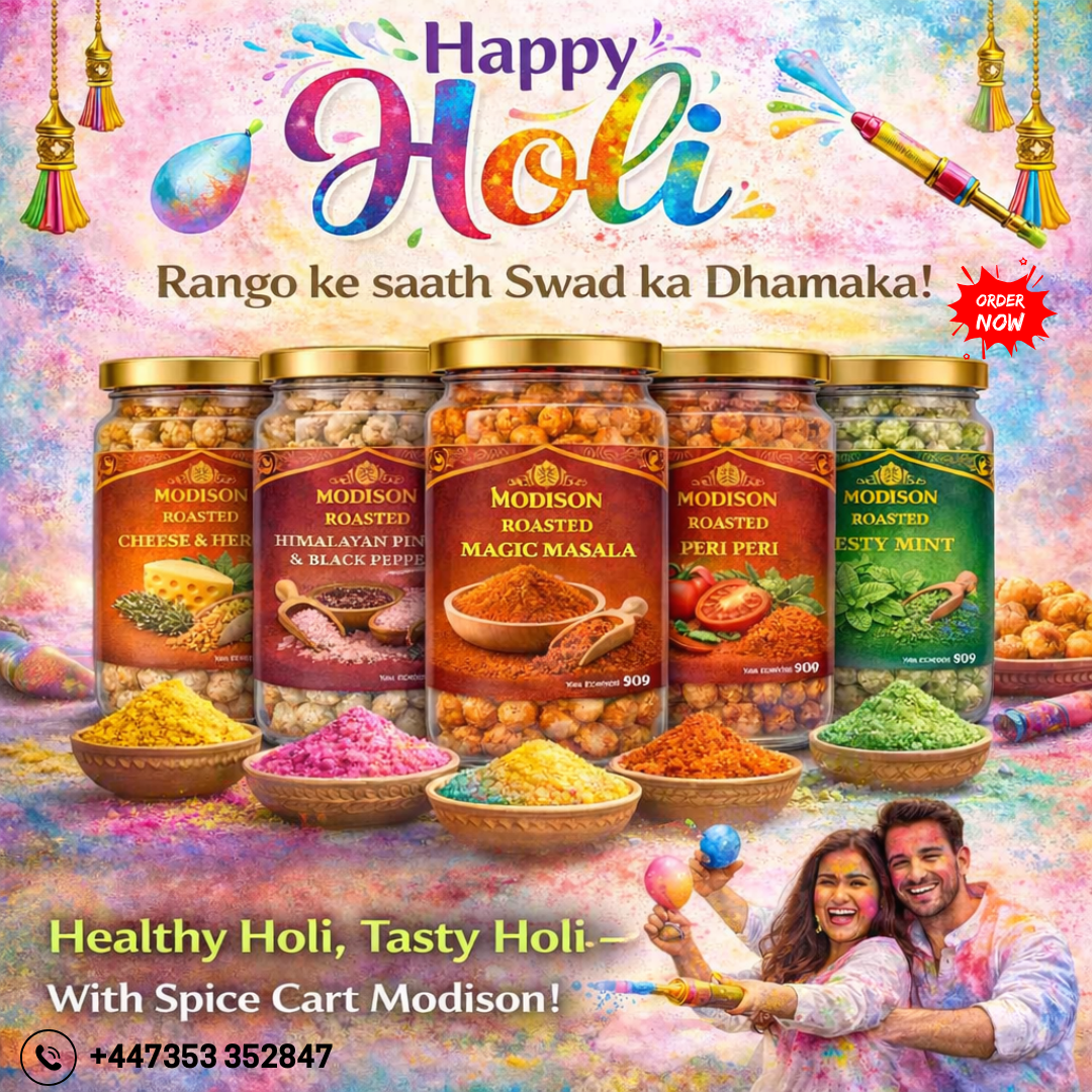 Healthy Holi Snacking: Celebrate with Spice Cart Modison Roasted Makhana