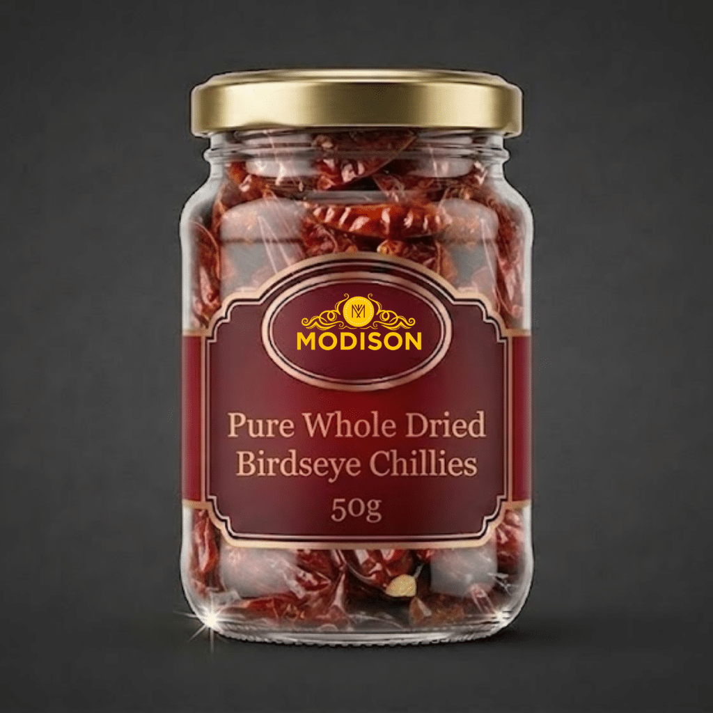 Pure Whole Dried Birdseye Chillies - 50g (1) Modison Pure Whole Dried Birdseye Chillies - 50g - Image 1